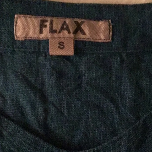 Flax vneck shirt Small - Picture 2 of 3